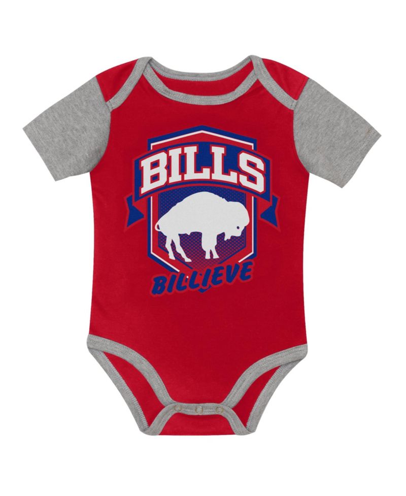 Baby Boys and Girls Buffalo Bills First Round Pick Three-Piece Bodysuit Set