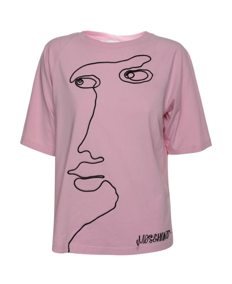 Women's Face Embroidered T-Shirt