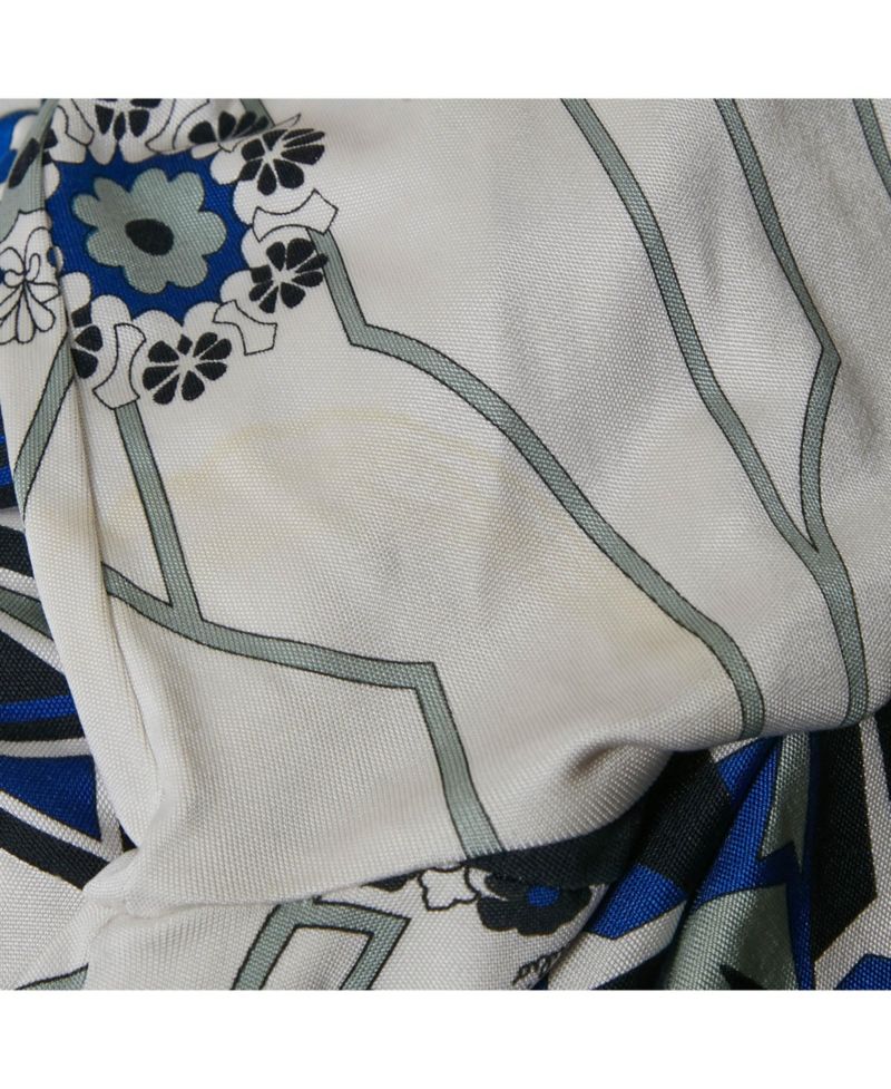 Women's Firenze White Printed Silk Short Dress
