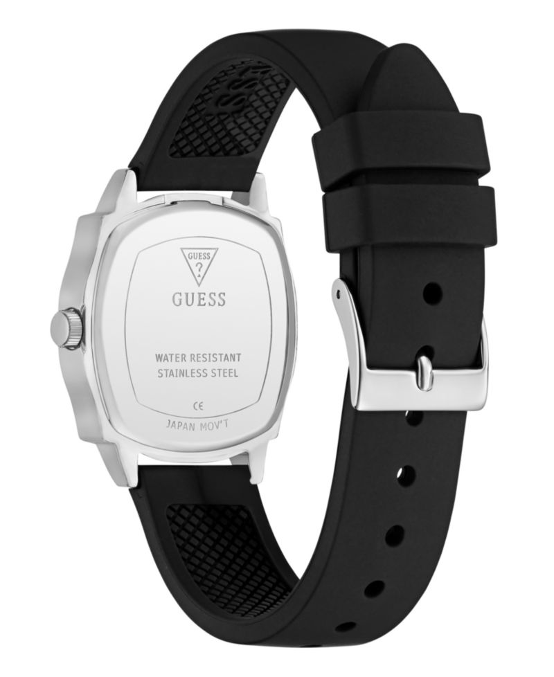 Women's Black Silver Tone Analog Watch, 32mm
