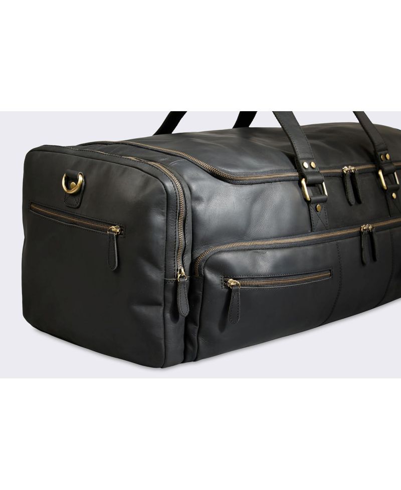 100% Full Grain Leather Duffel Bag - Only Duffel You will Need