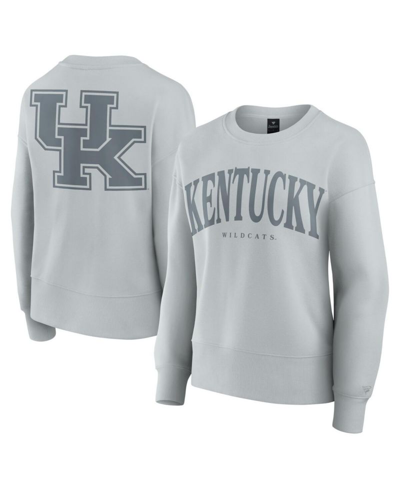 Women's Gray Kentucky Wildcats Supersoft Flow Fleece Pullover Sweatshirt