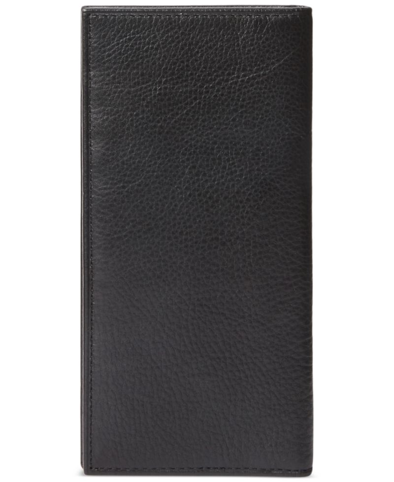 Men's Pebbled Leather Narrow Wallet