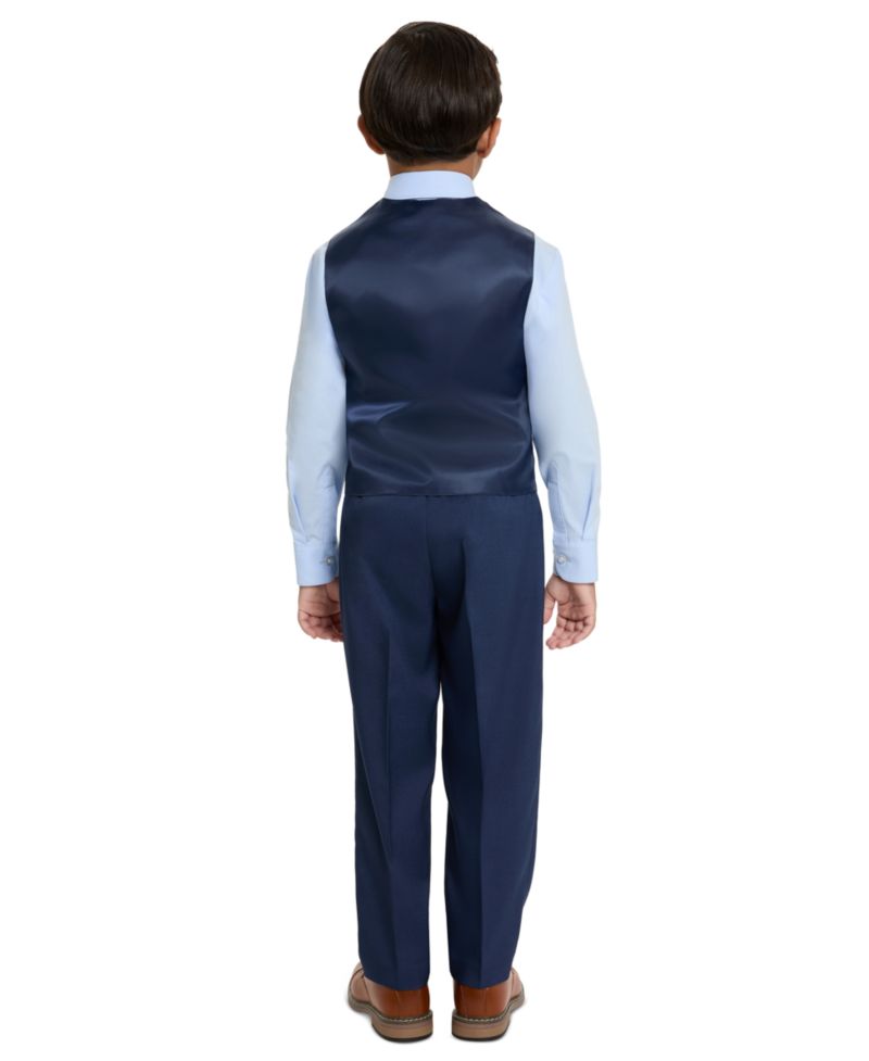 SmartWash Boys' 4-7 Washable Vest, Shirt, Pants and Tie, 4-Piece Set