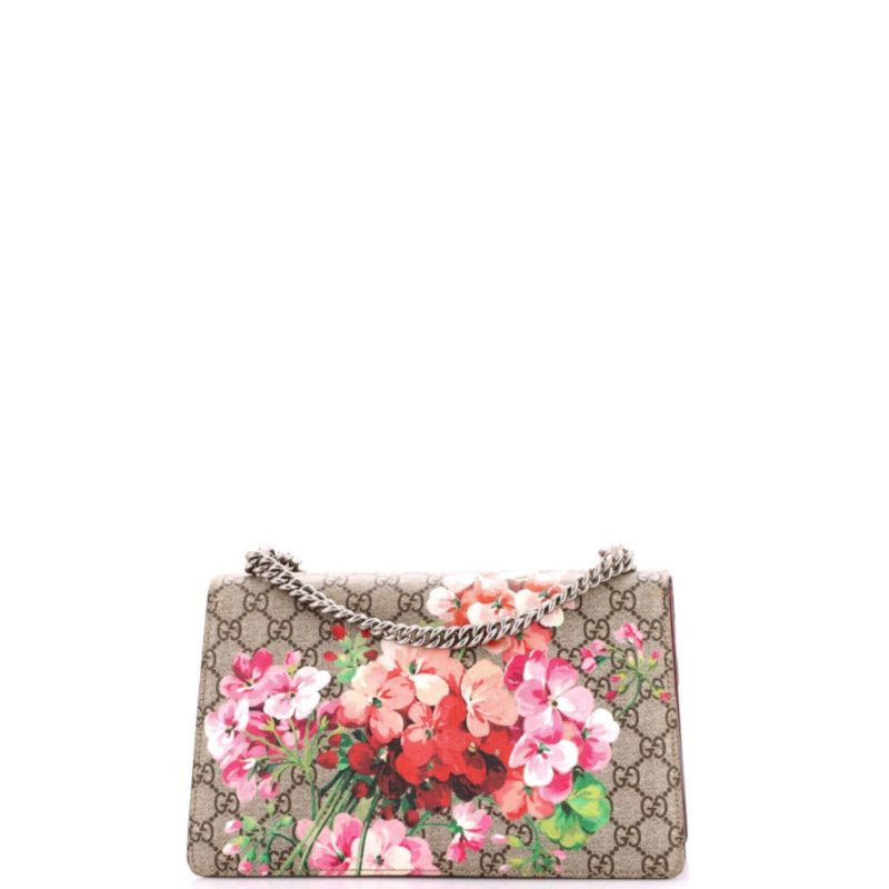Small Dionysus Bag Blooms Print GG Coated Canvas