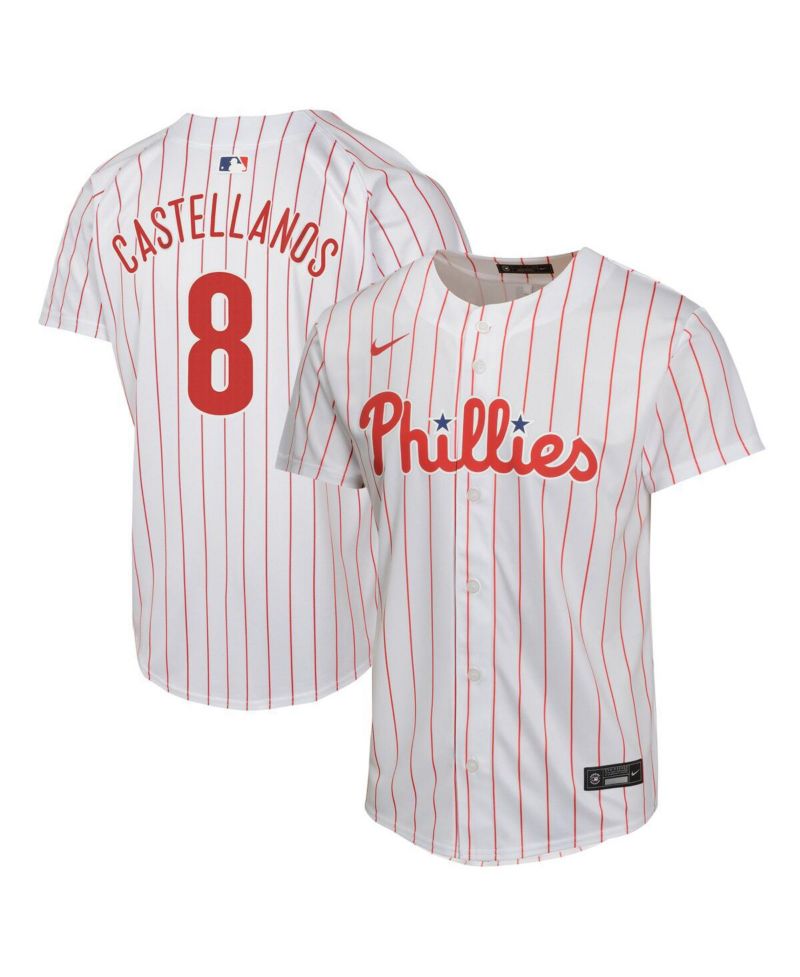 Big Boys and Girls Nick Castellanos White Philadelphia Phillies Home Game Player Jersey