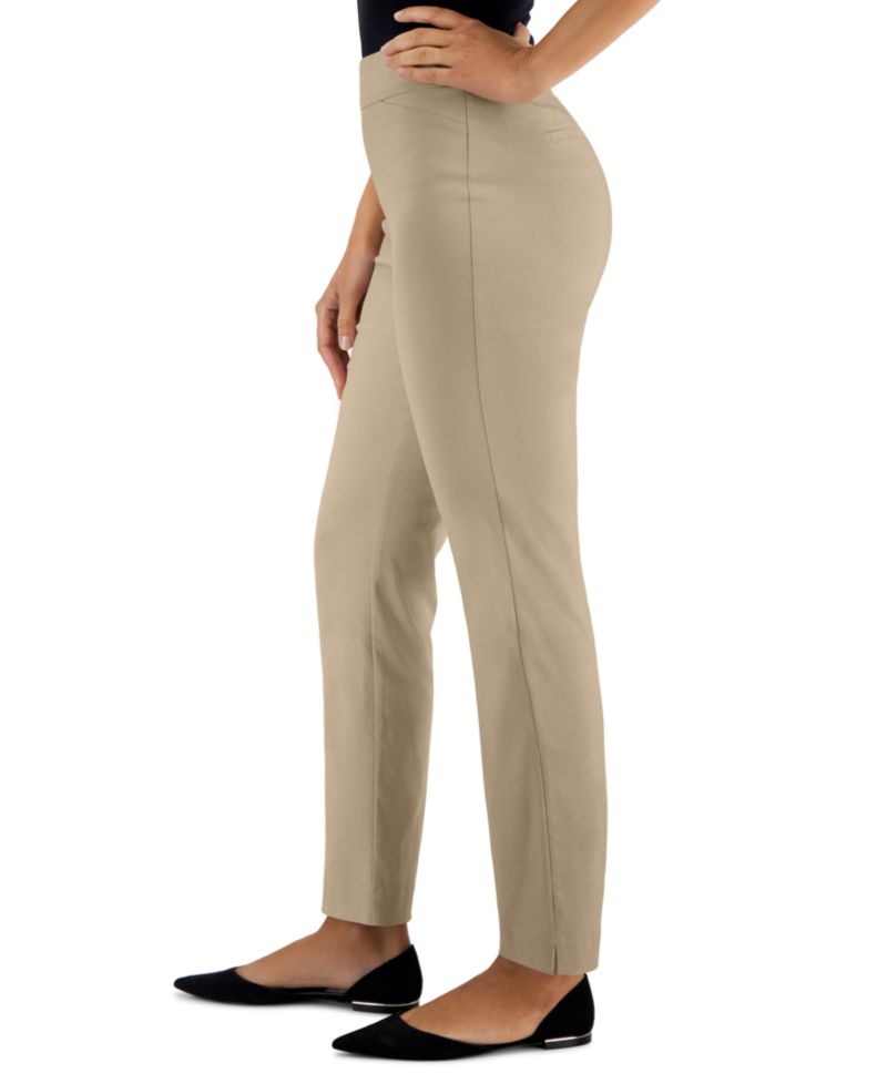 Petite Tummy-Control Cambridge Stretch Slim-Leg Pants
