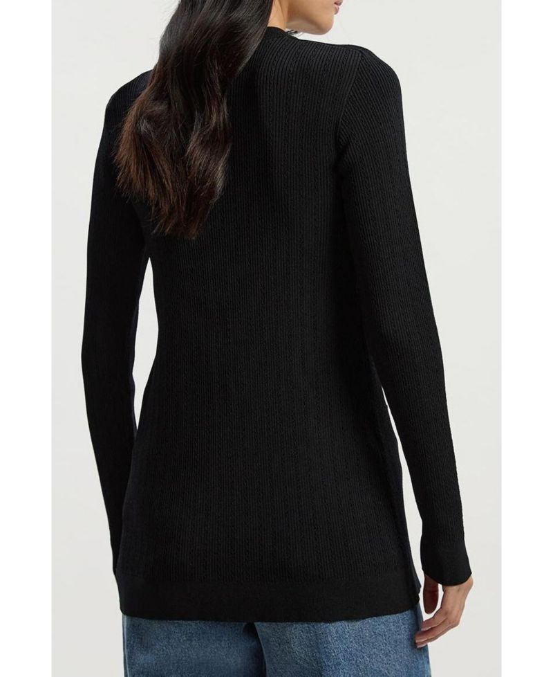 Women's Dome Button Longline Knitted Cardi