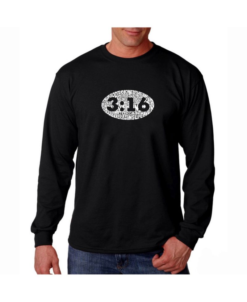 Men's Word Art Long Sleeve T-Shirt- John 3:16