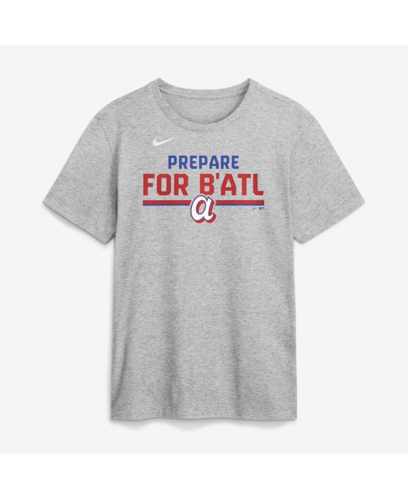 Men's Heather Gray Atlanta Braves 2026 City Connect Stacked Team Phrase T-Shirt