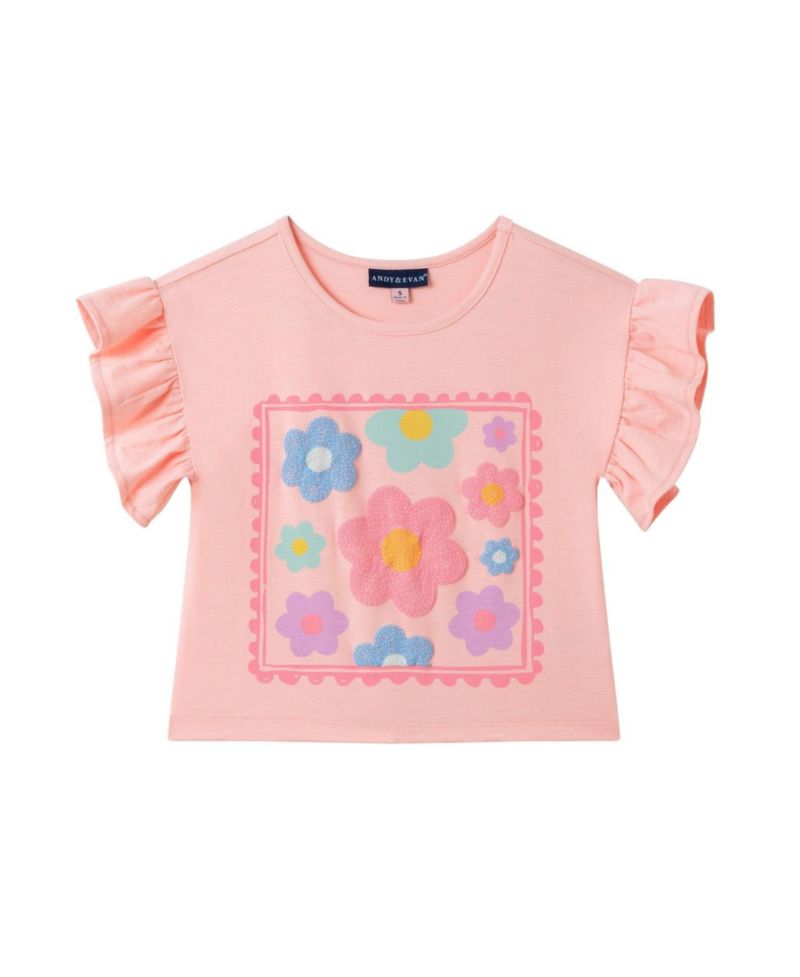 Toddler Girls 2T- 6 Jersey Ruffle Tee
