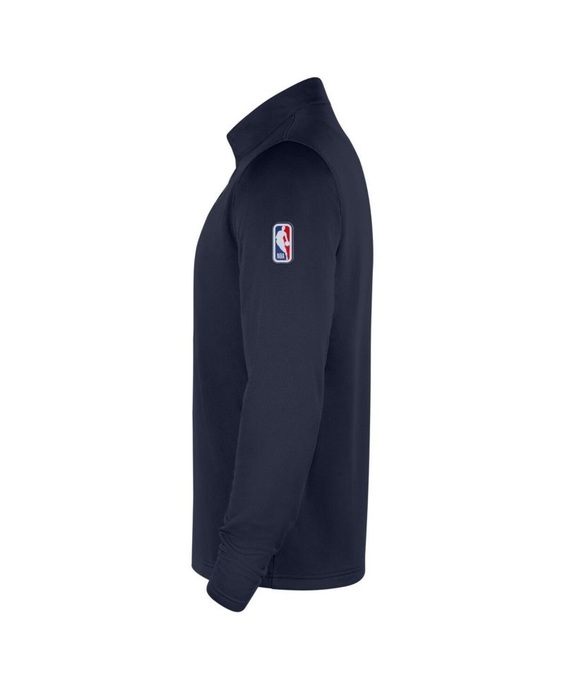 Men's Navy Memphis Grizzlies 2025/26 Authentic Coaches Quarter-Zip Dri-Fit Hoodie