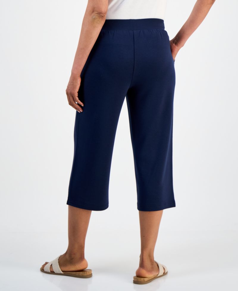 Petite LuxLounge Fleece French Terry Capri Pants