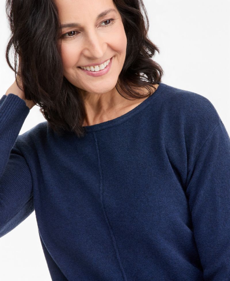 Plus Luxsoft Seamfront Boatneck Tunic Sweater
