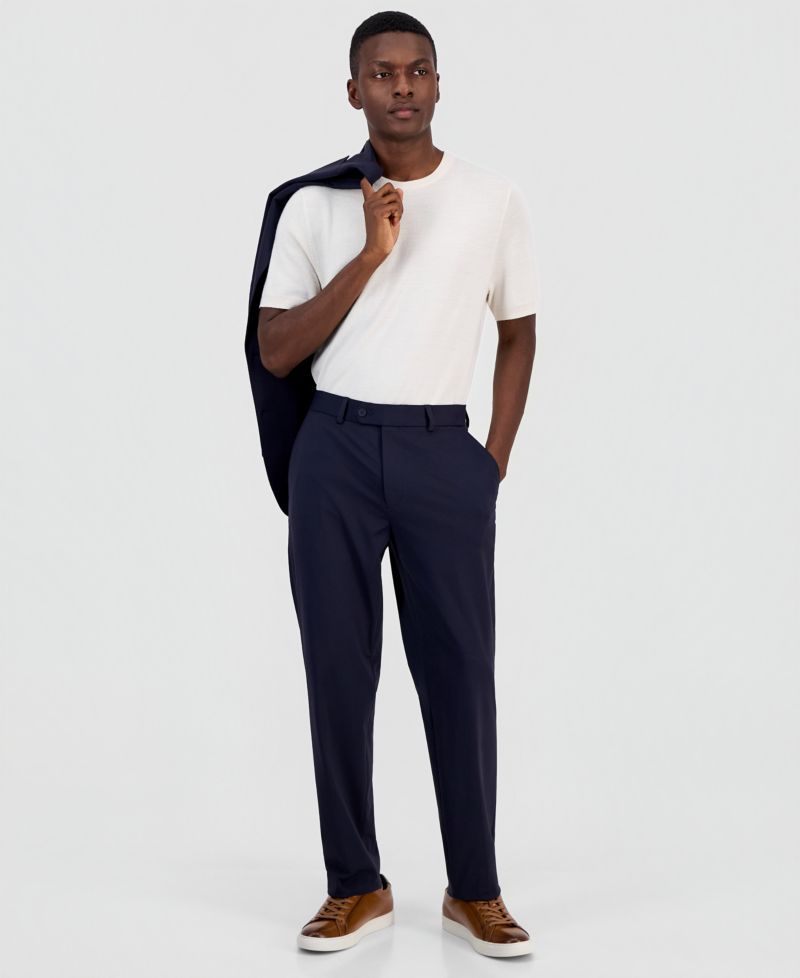 Men's Regular-Fit Everyday Pleated-Front Suit Pants, Macy's Exclusive