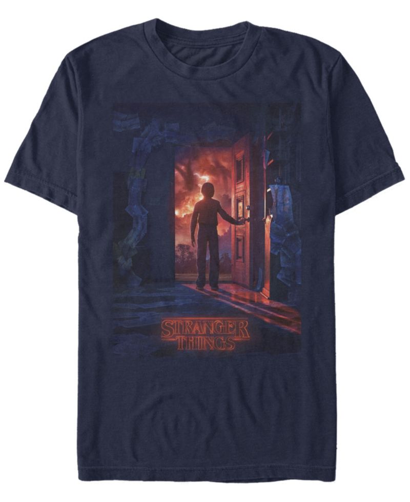Men's Stranger Things Will Opening Door Poster Short Sleeve T-Shirt
