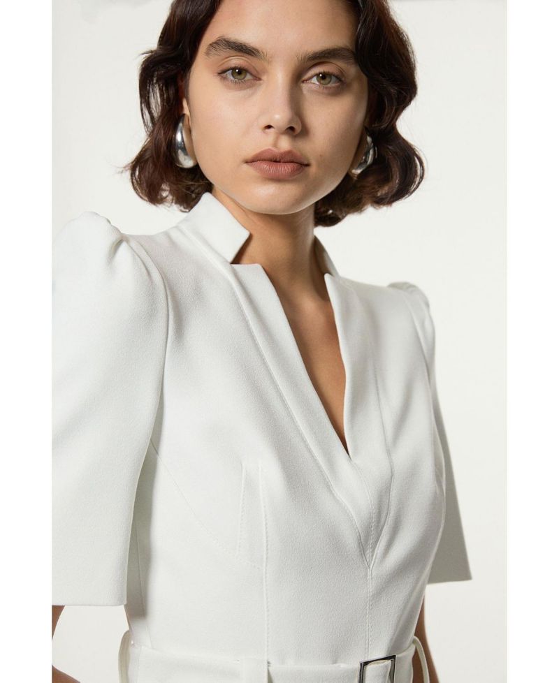 Women's Crepe Belted Jumpsuit