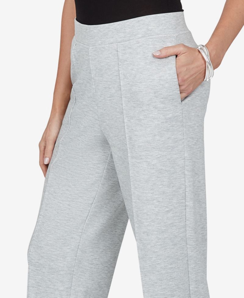 Petite Straight-Leg Pull-On Elastic-Waist Pants