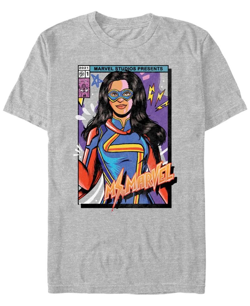 Men's Marvel Film Ms. Marvel Cover Short Sleeve T-shirt