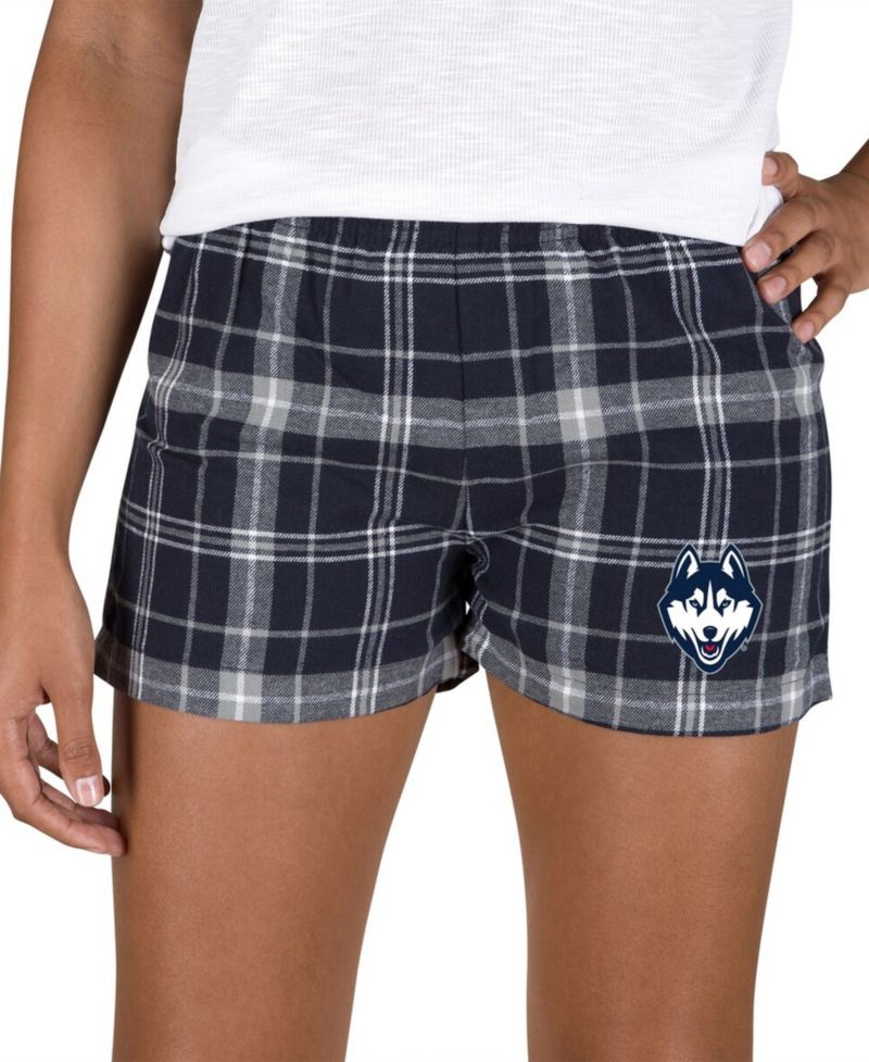 Women's Navy/Gray UConn Huskies Ultimate Flannel Shorts