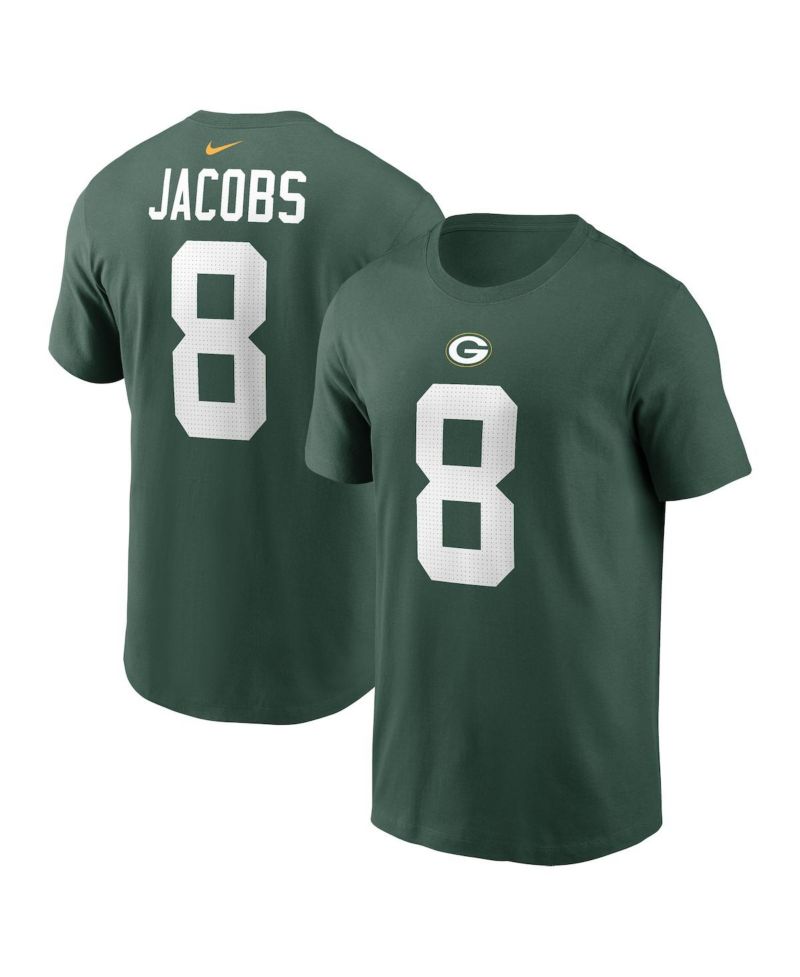 Nike Men's Josh Jacobs Green Bay Packers Player Name & Number T-Shirt
