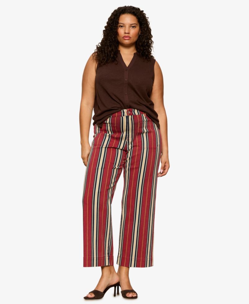 Petite Mid-Rise Wide-Leg Stretch Jeans
