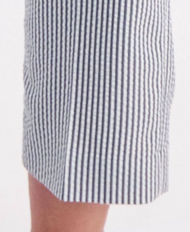 Women's Long-Sleeve Seersucker 2 Piece Pantsuit