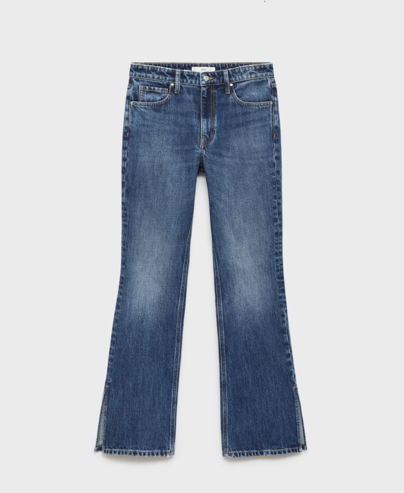 Women's Slit Straight-Leg Jeans