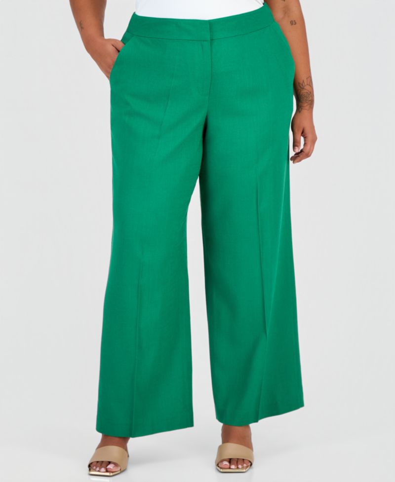 ASL Women's Mid-Rise Wide-Leg Pants