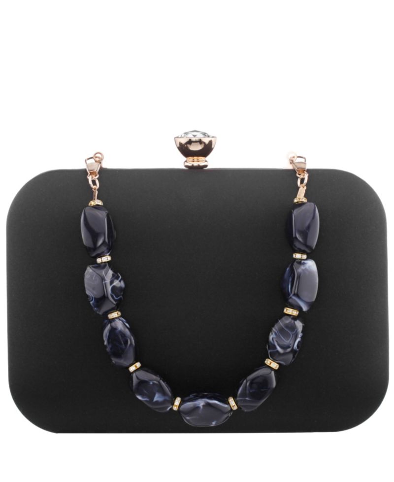 Kaela Beaded Strap Minaudiere Small Clutch Handbag