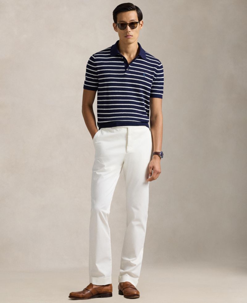 Men's Short-Sleeve Polo Collar Sweater