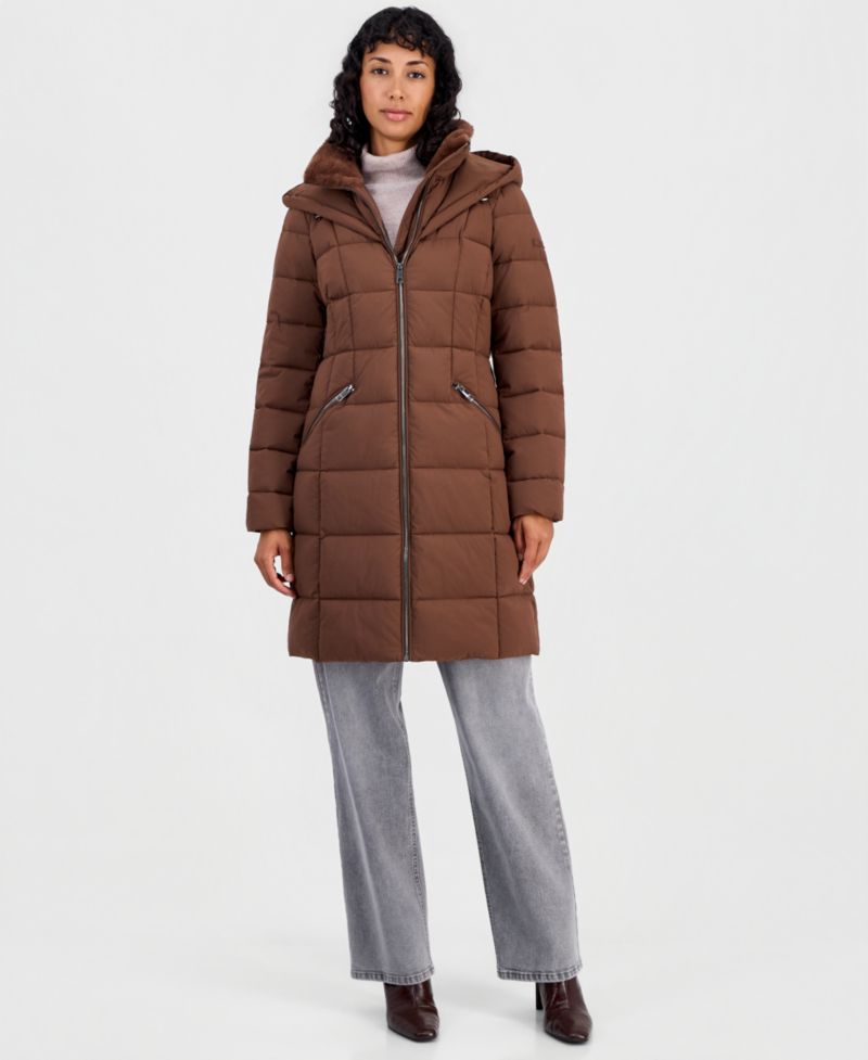 Women's Hooded Puffer Coat, Created for Macy's