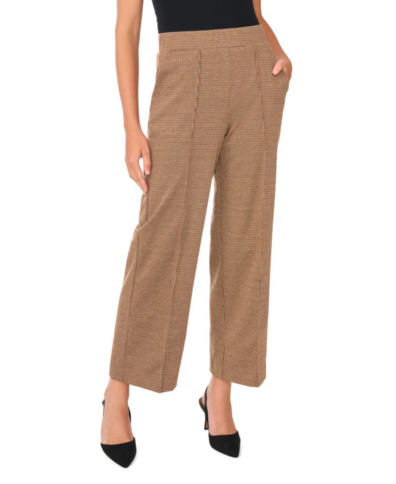 Women's High-Rise Pintuck Wide-Leg Pants
