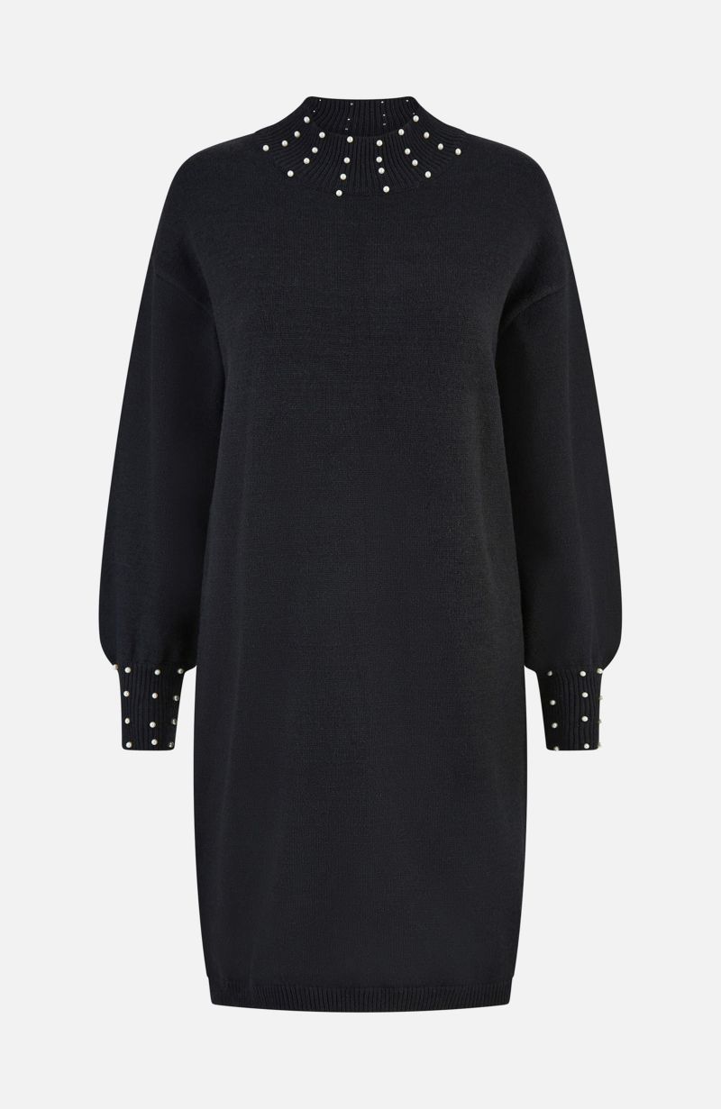 Women's Bead Detail Knitted Sweater Dress