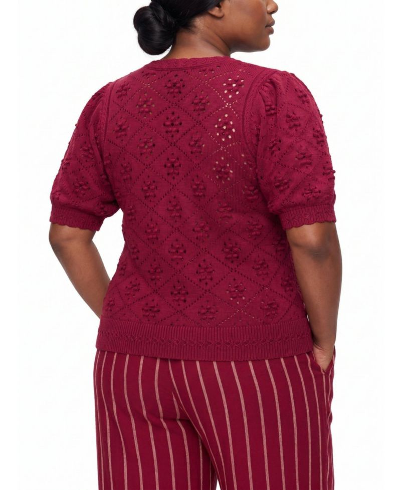 Plus Size Belle Isle Scallop Edge Cardigan