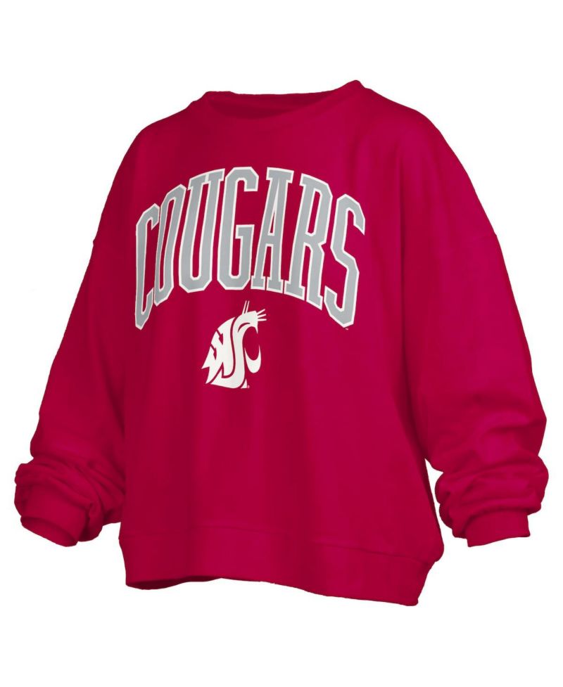 Women's Crimson Washington State Cougars Janise Fleece Sweatshirt