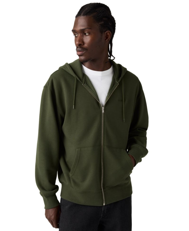 Men's Fleece Relaxed-Fit Zip-Up Hoodie