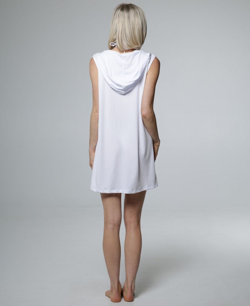 Women's Sleeveless Zip-Up Swim Hoodie
