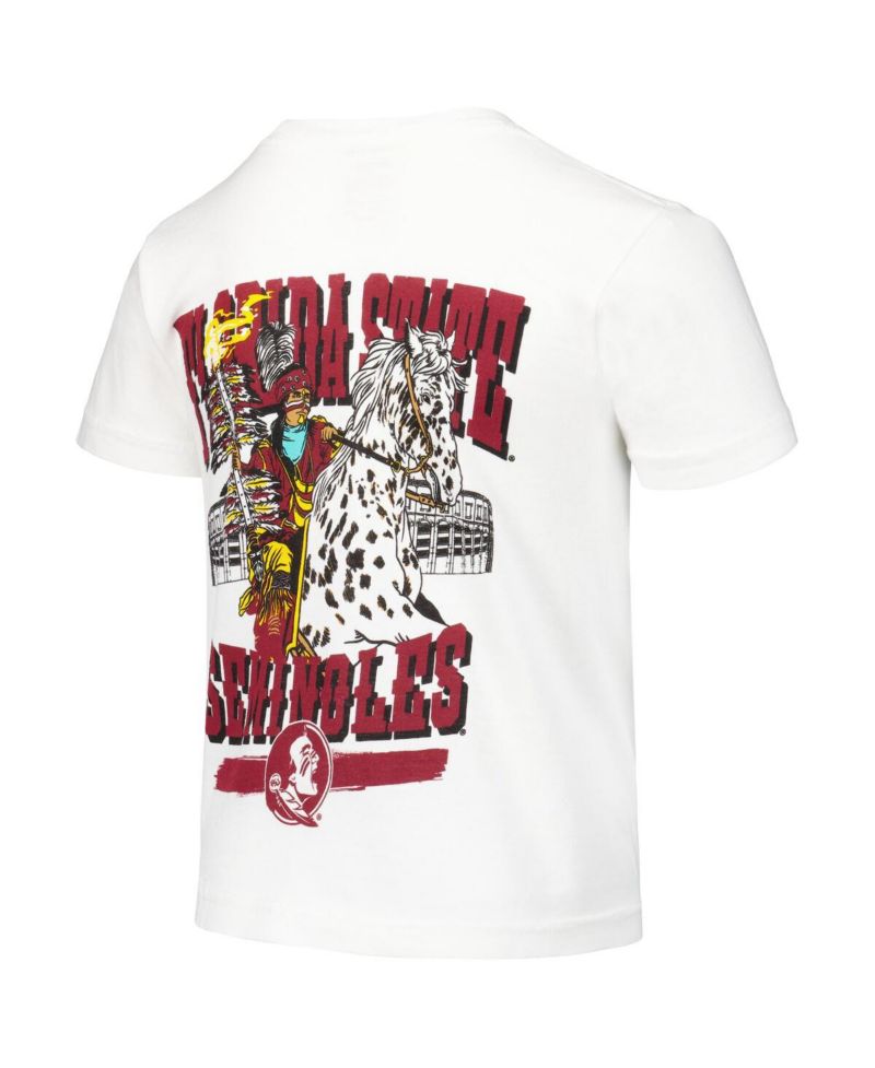 Big Boys and Girls White Florida State Seminoles Hyperlocal Comfort Colors T-Shirt
