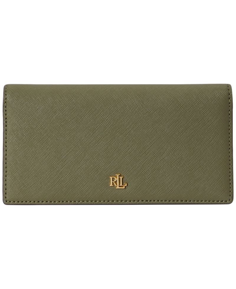 Crosshatch Leather Slim Mini Snap Closure Wallet