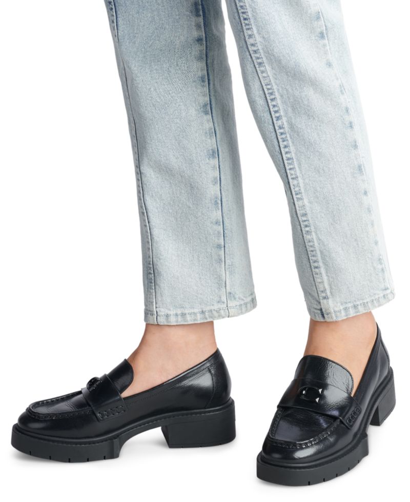 Women's Leah Platform Leather Lug Sole Loafers