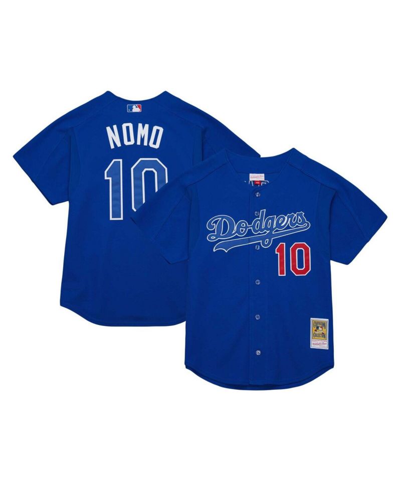 Men's Hideo Nomo Royal Distressed Los Angeles Dodgers Cooperstown Collection 2004 Batting Practice Jersey