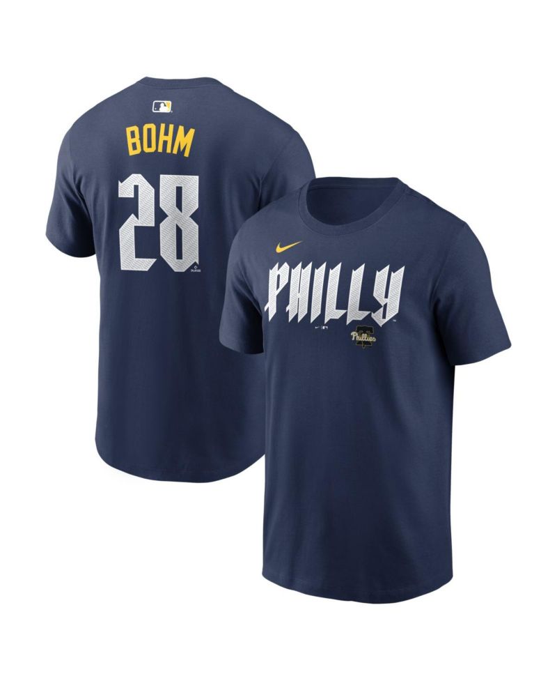 Men's Alec Bohm Navy Philadelphia Phillies City Connect Name & Number T-Shirt