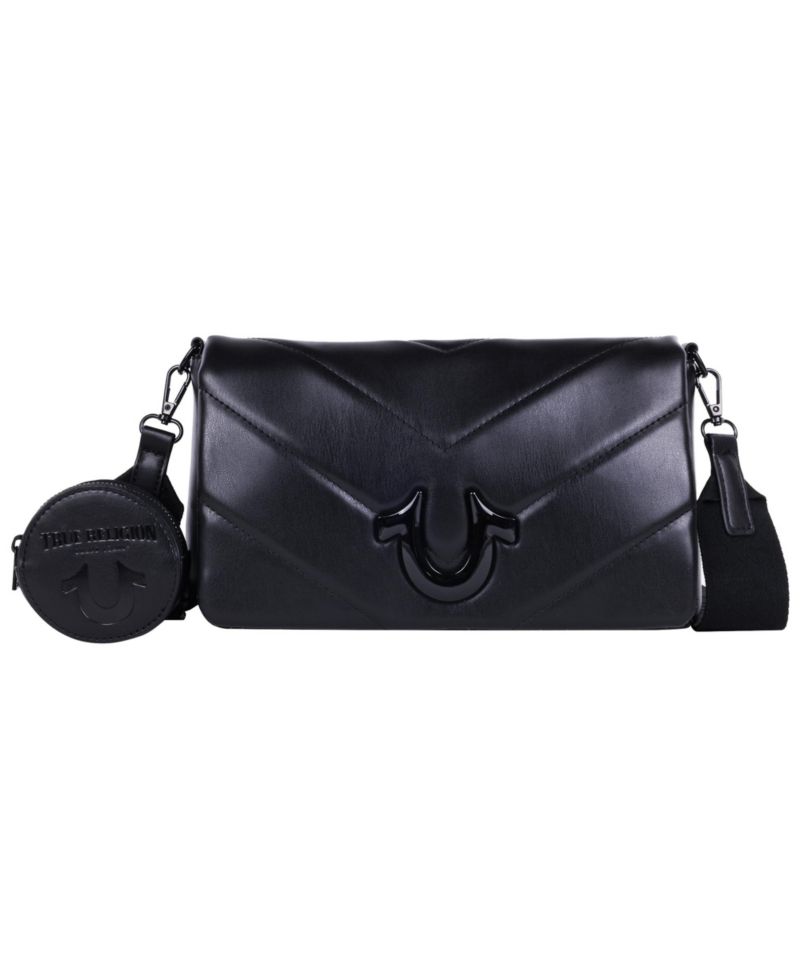 Quilted Flap Crossbody with Removable Pouch