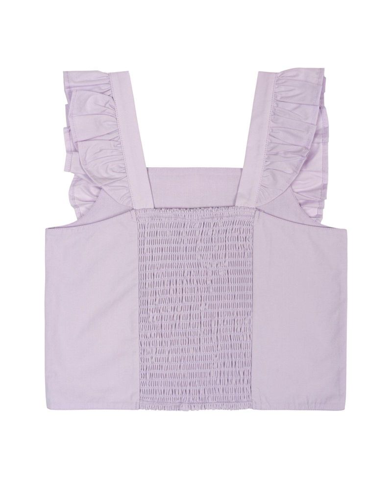 Girls' 4-16 Square-Neck Ruffled Tank Top and Skort, 2-Piece Set