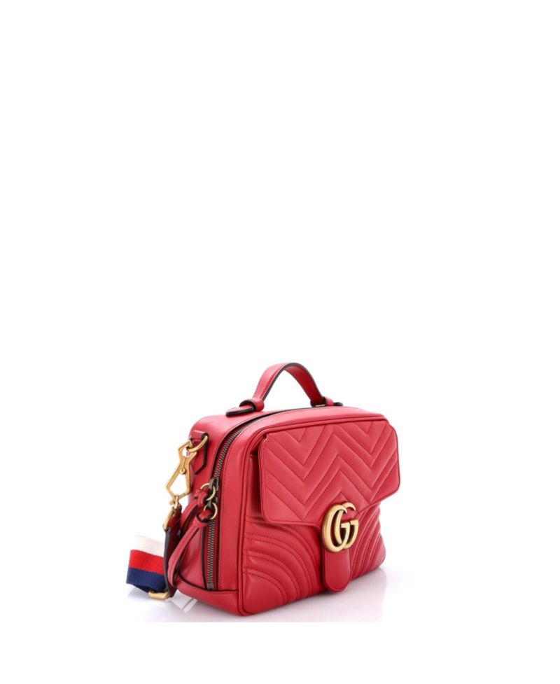 Small GG Marmont Zip Around Camera Bag Matelasse Leather