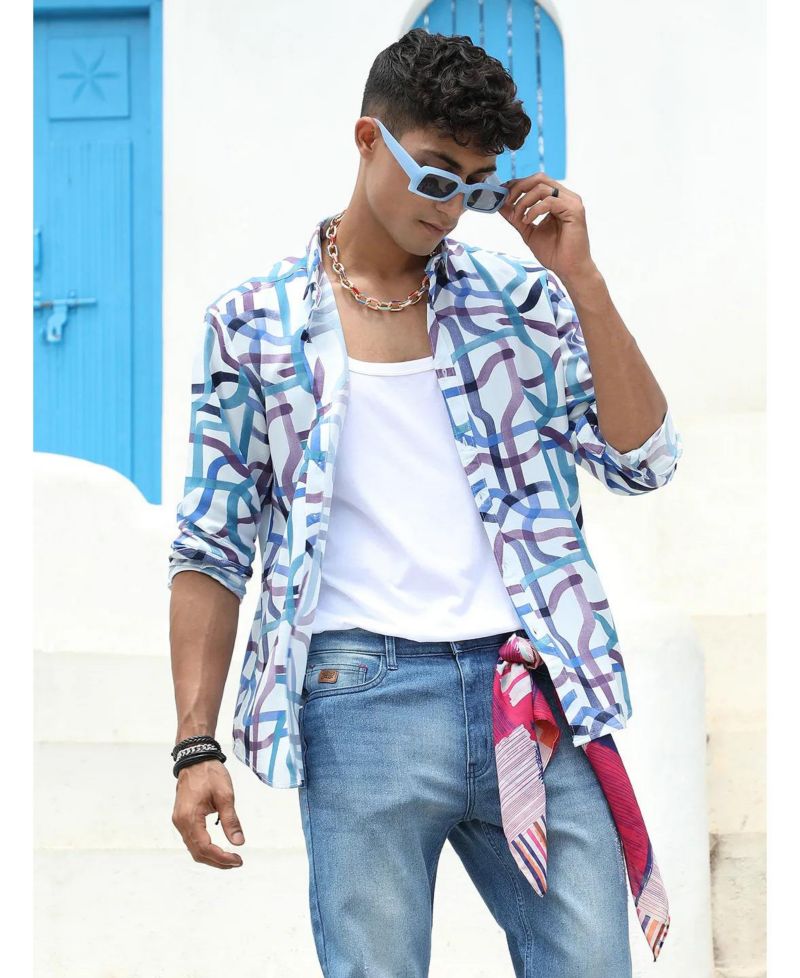 Men's Abstract Print Shirt