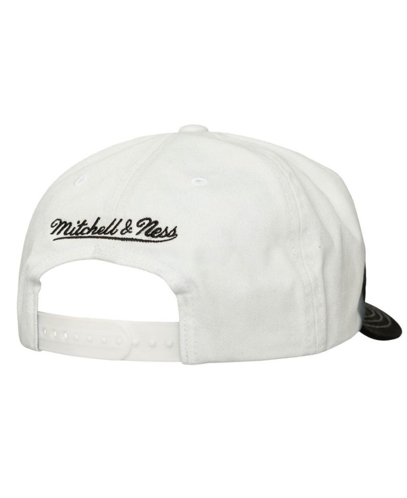Men's Black/White Los Angeles Lakers Dip Dye Pro Crown Adjustable Hat