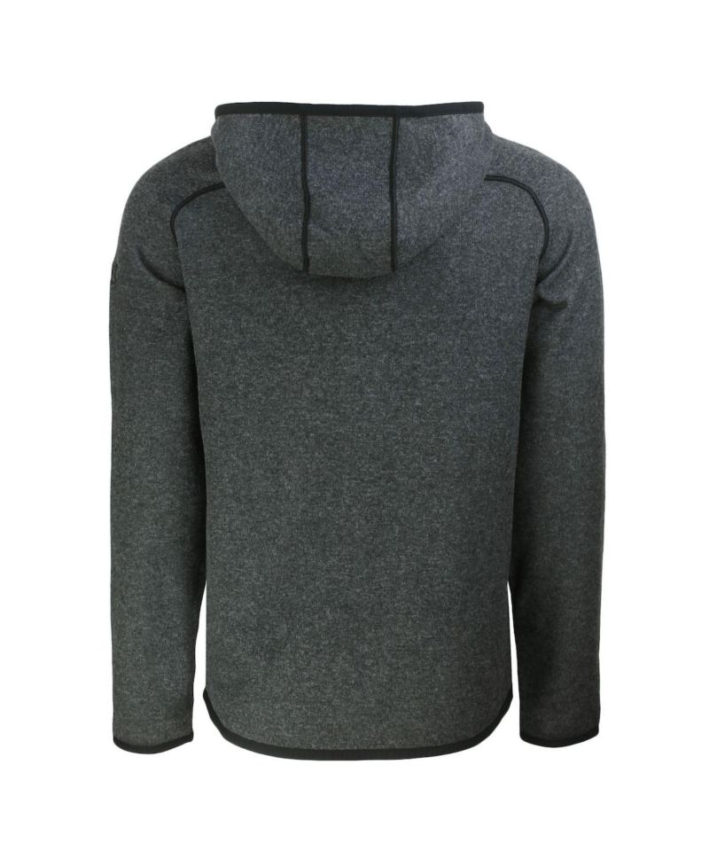 Men's Heather Charcoal San Francisco 49ers Throwback Mainsail Sweater-Knit Full-Zip Hoodie