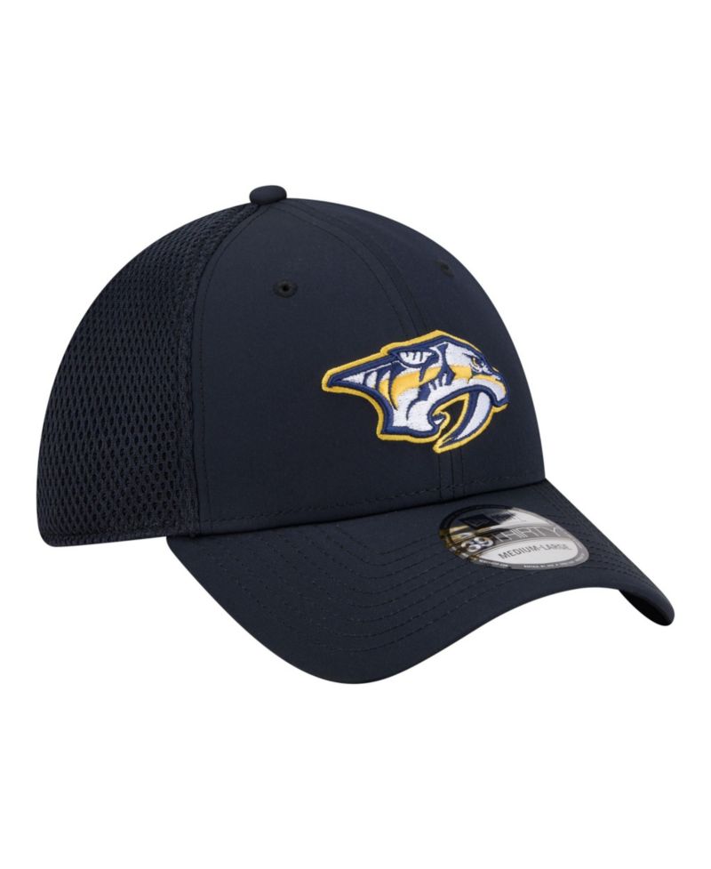 Men's Navy Nashville Predators Logo 39THIRTY Flex Hat